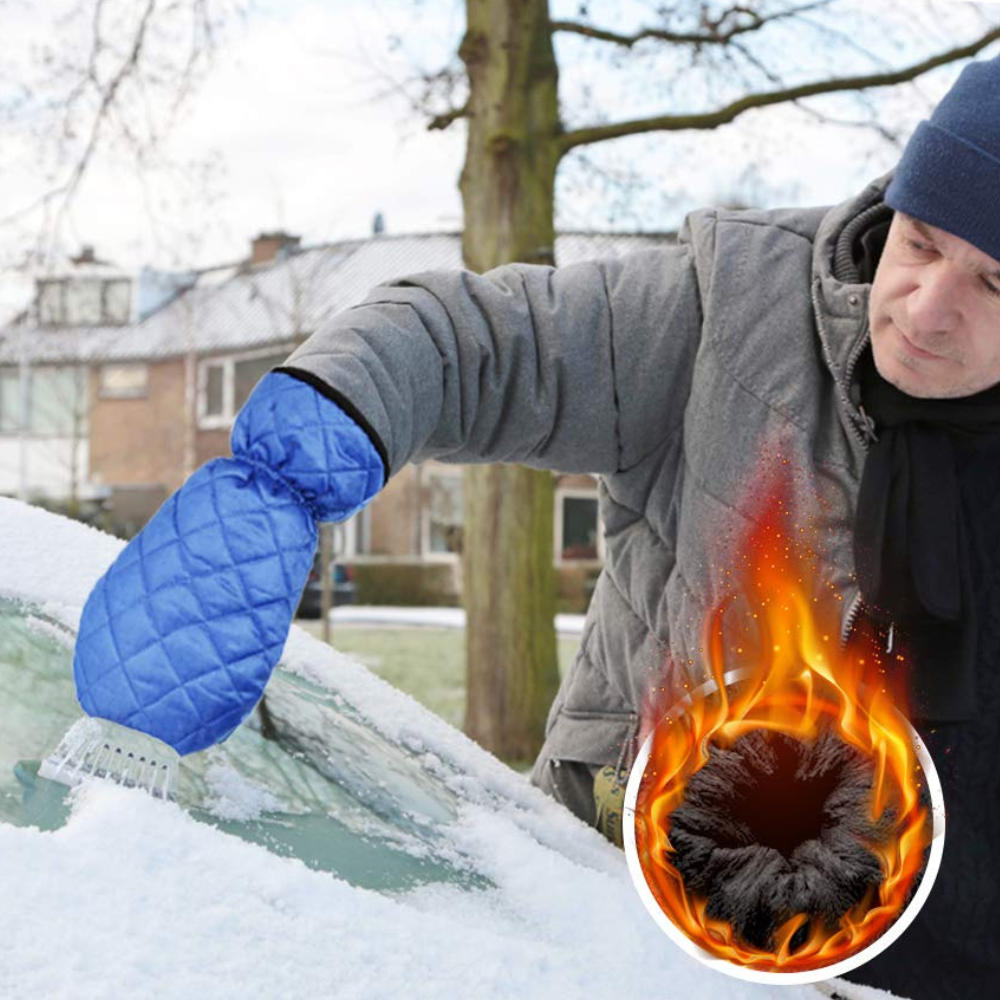 Snow Scraper and Glove Set, Waterproof Material, Padded