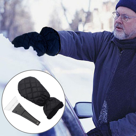 Snow Scraper and Glove Set, Waterproof Material, Padded