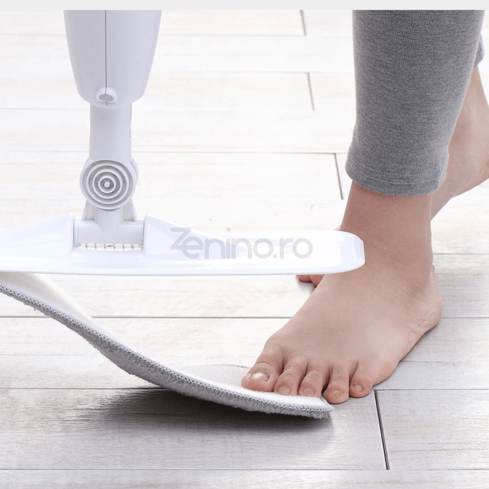 Mop Plat cu Pulverizator, Rezervor 350 ml, Multiple Suprafete, Curatare Eficienta, Rezerva din Microfibra