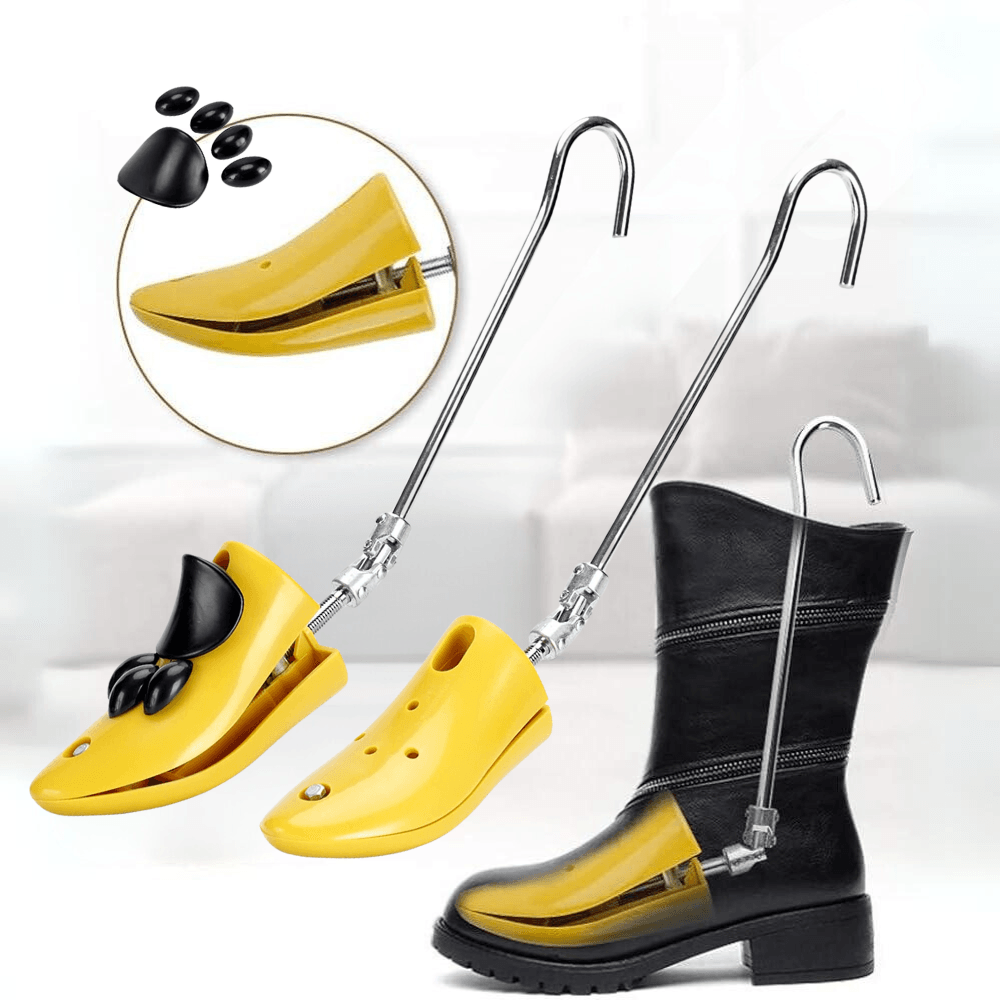Boot/Shoe Holder, Adjustable Rod, Accessories Included, Premium ABS, Universal, Yellow