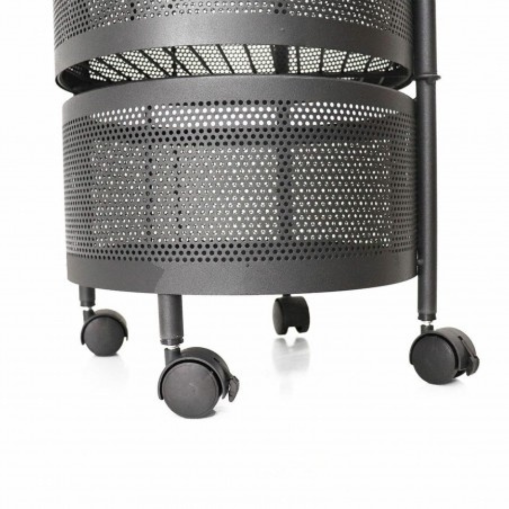 Storage Cart, 5-Tier Rotating, Metal, with Wheels, 90.5cm