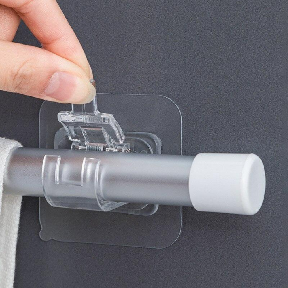Set 2 Carlige Adezive, Rezistente la Apa, Transparente, Max 5kg., 6cm