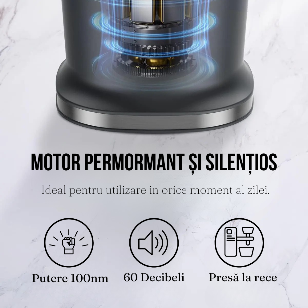 Cold Press Juicer, Fruit and Vegetable, 200W, Silent Motor, Steel Blades,