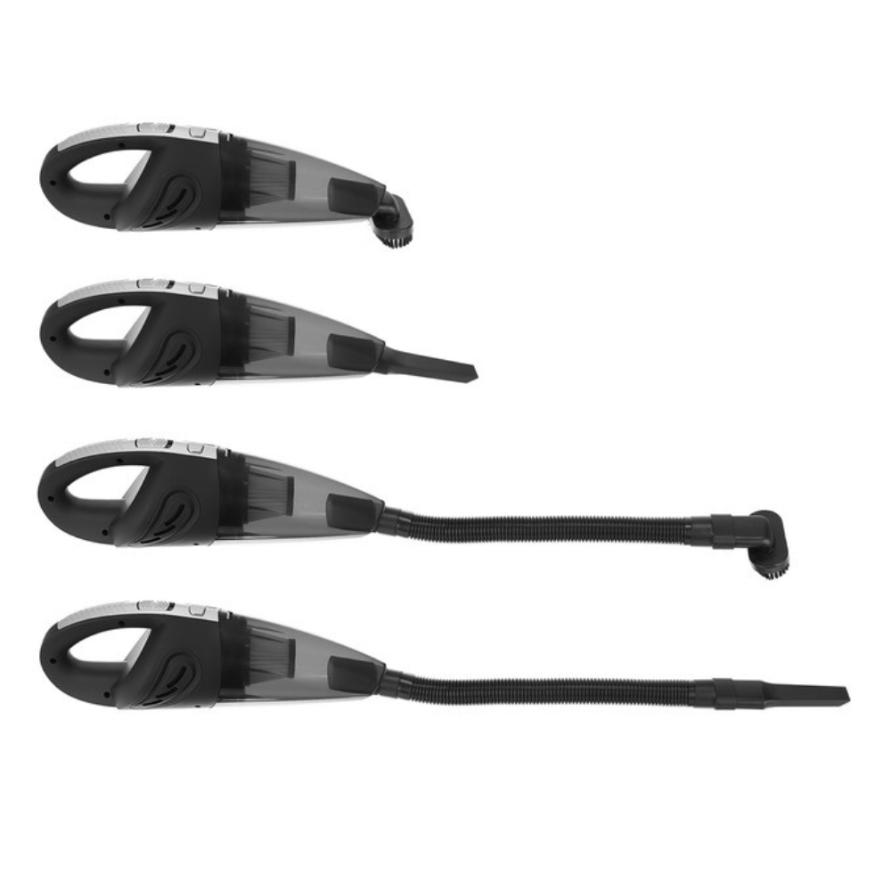 Portable Car Vacuum Cleaner, 120W, Hepa Filter, 2500mAh, Accessories Included, Black