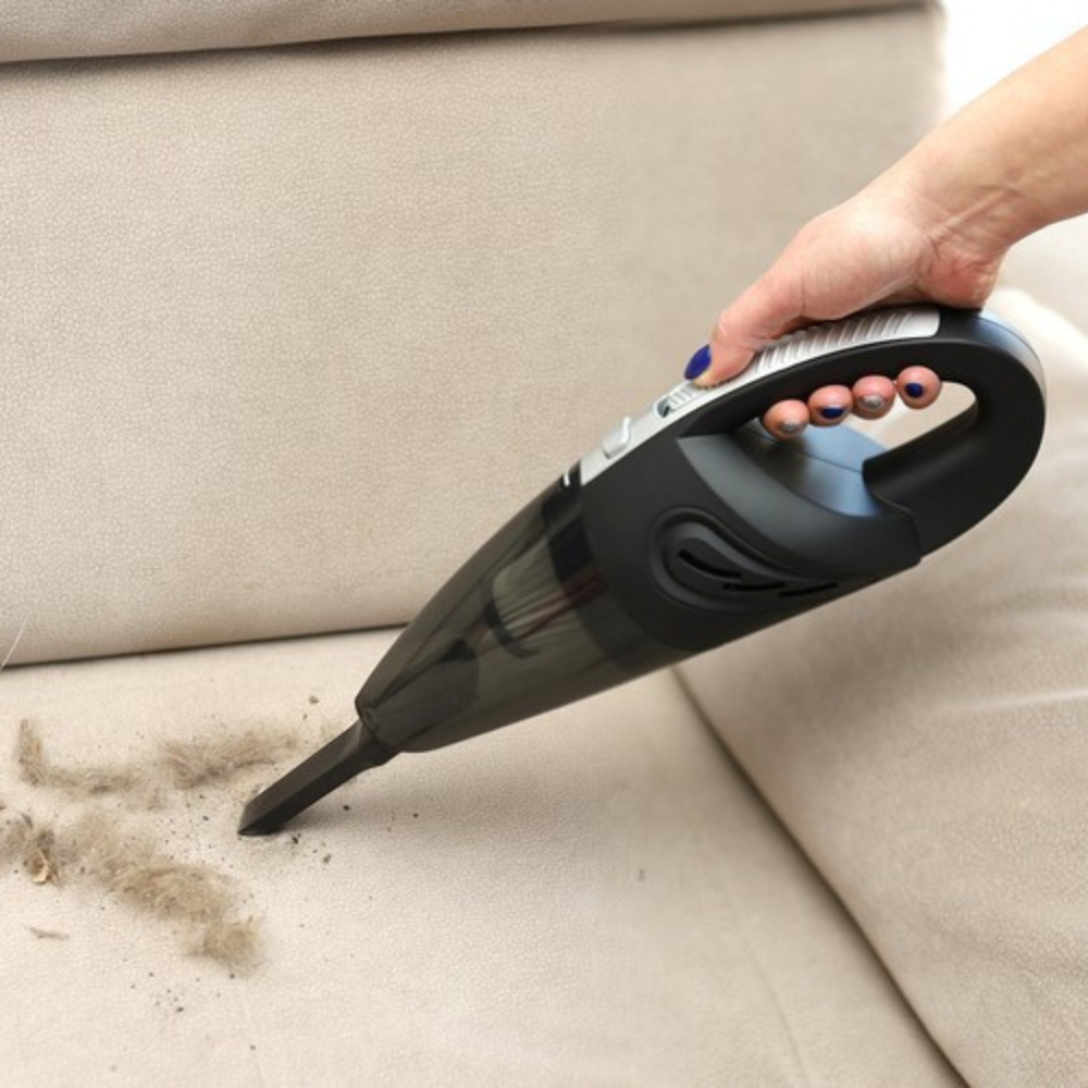 Portable Car Vacuum Cleaner, 120W, Hepa Filter, 2500mAh, Accessories Included, Black