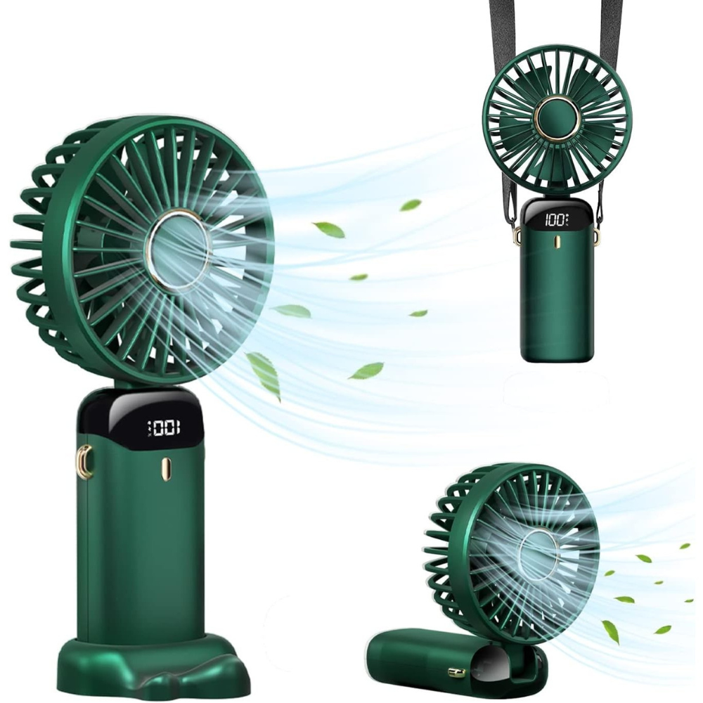 Mini Ventilator Portabil, 5 Viteze, Autonomie 12h, Model Pliabil, Incarcare USB