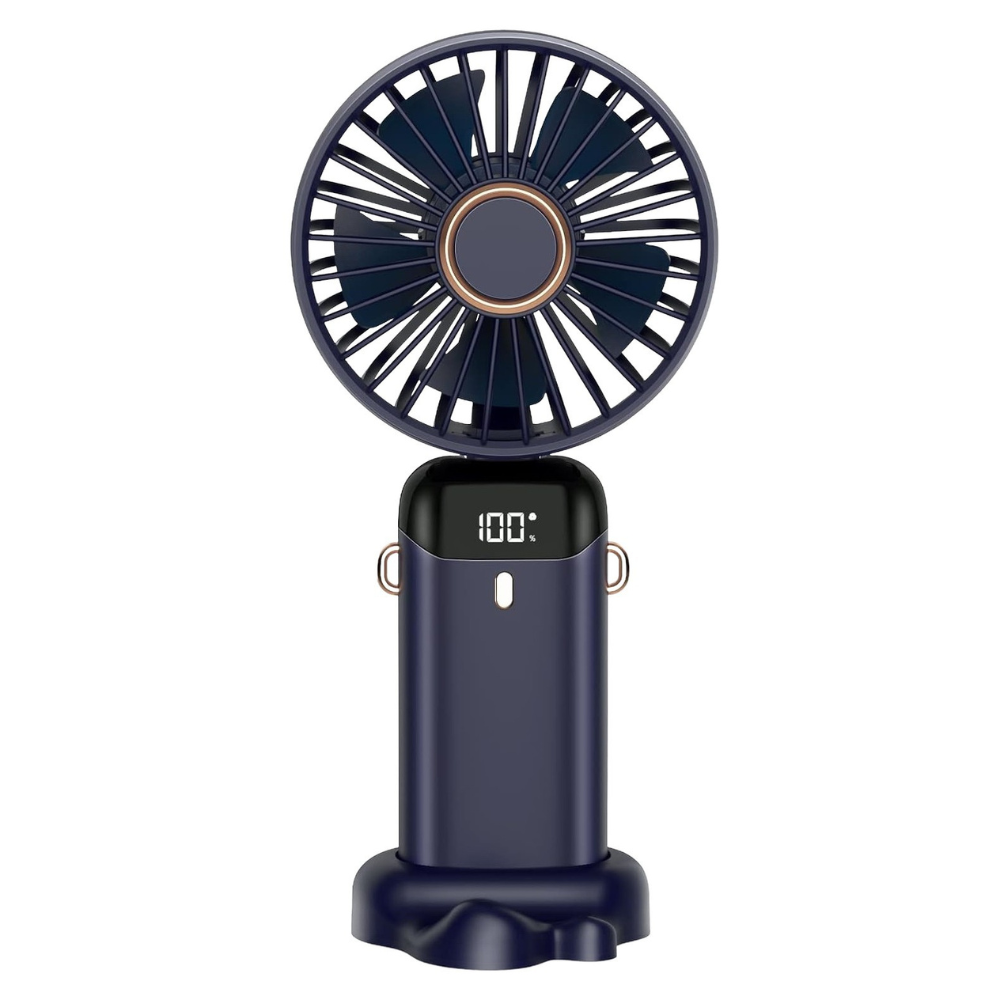 Mini Ventilator Portabil, 5 Viteze, Autonomie 12h, Model Pliabil, Incarcare USB