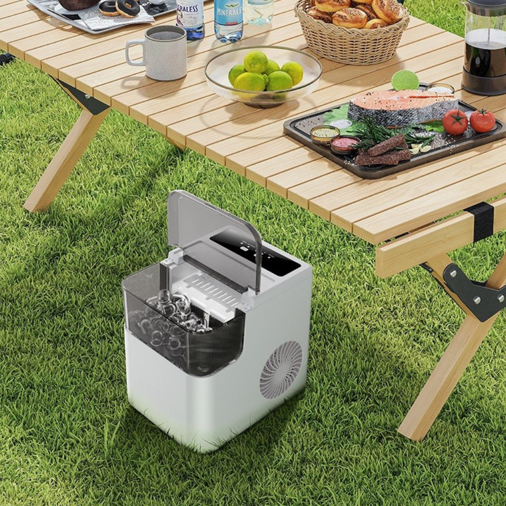 Машина за лед, 2 размера, 12 кг/ден, функция стоп, капацитет 500 г, преносима