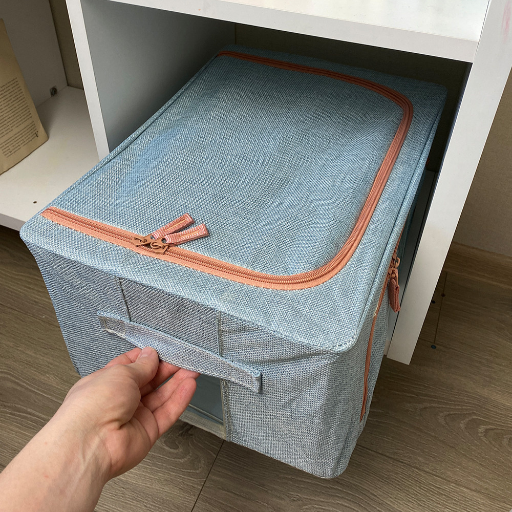 Cutie de Depozitare, Pliabil, Capacitate 24L-100L, Material Textil, cu Fermoar, Culori Diferite
