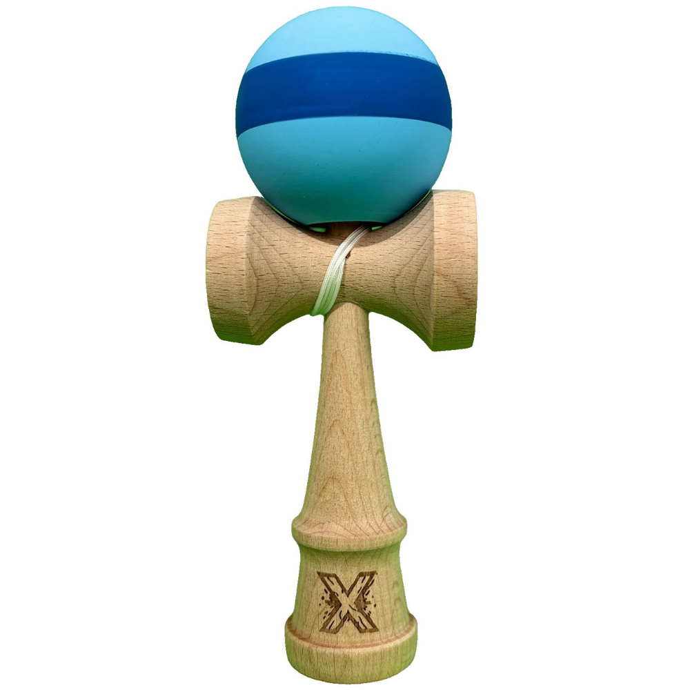 Kendama X Original, 18cm, Strat Cauciucat, Lemn, Copii si Adulti, Joc Interactiv