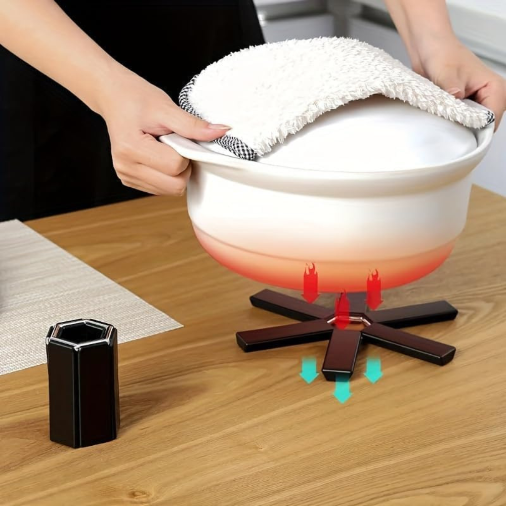 Поставка за гореща тенджера, до 220°C, модел Plaibil, ABS, черен