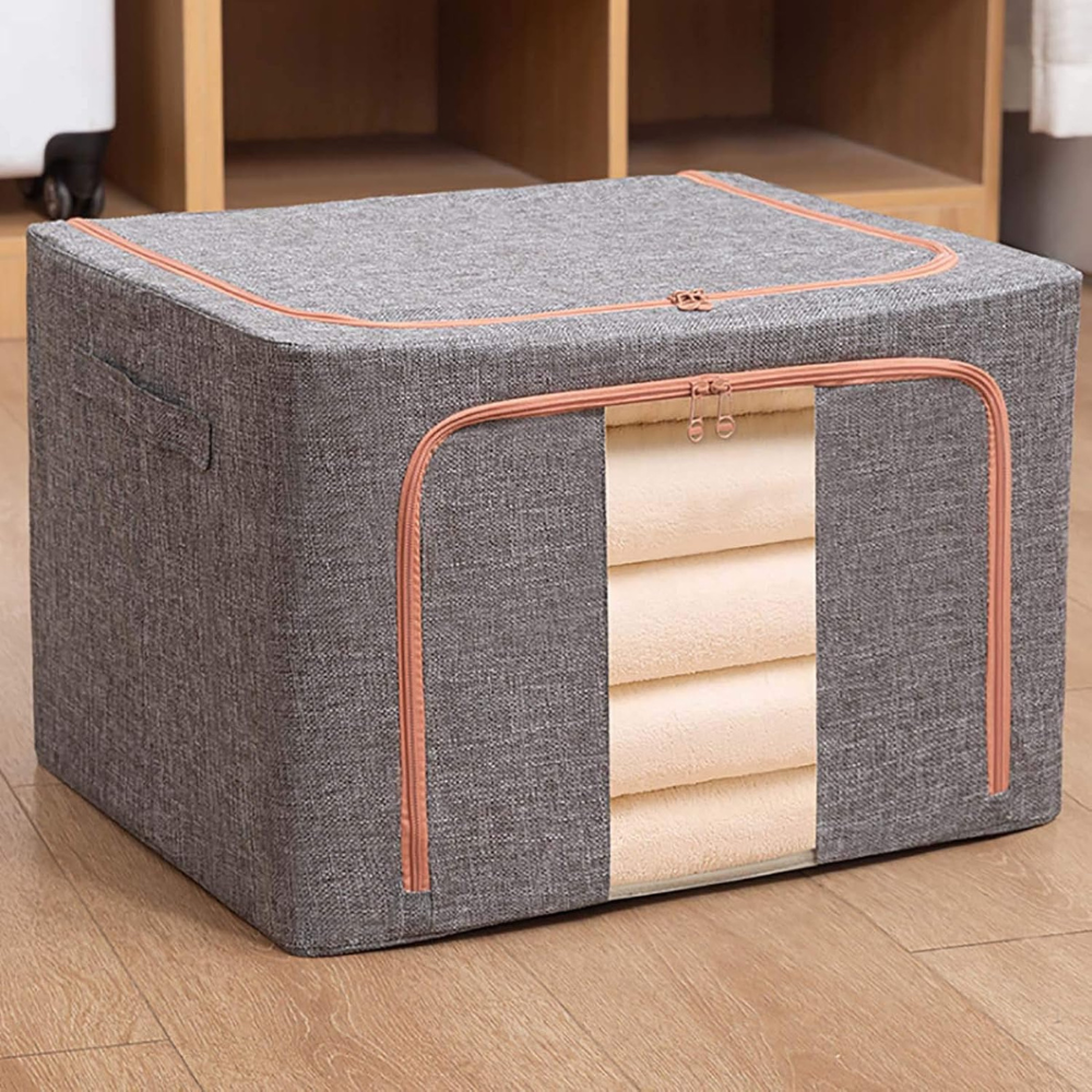 Cutie de Depozitare, Pliabil, Capacitate 24L-100L, Material Textil, cu Fermoar, Culori Diferite