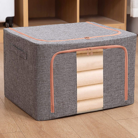 Cutie de Depozitare, Pliabil, Capacitate 24L-100L, Material Textil, cu Fermoar, Culori Diferite