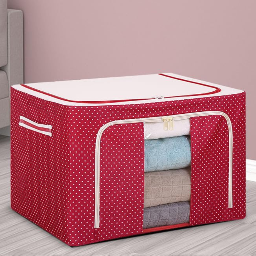 Cutie de Depozitare, Model Buline, Pliabil, Capacitate 24L-100L, Material Textil, cu Fermoar