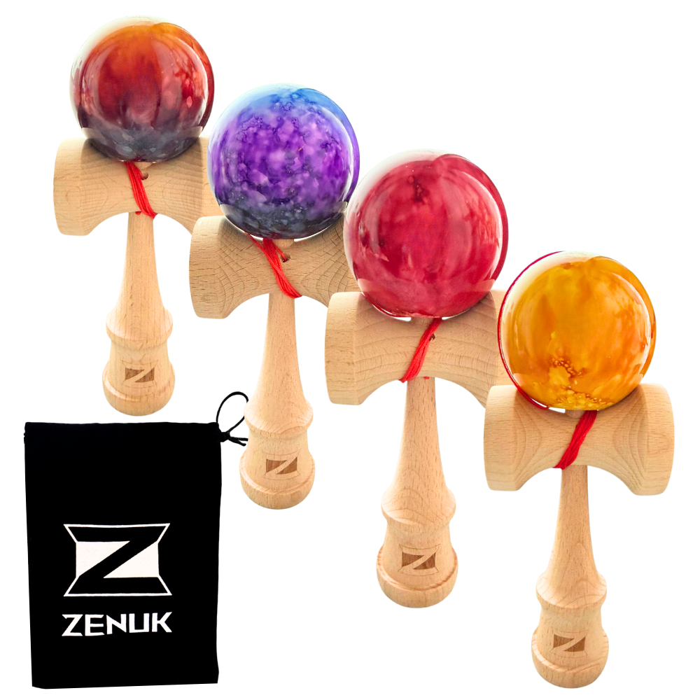 Kendama Zenuk Original, Big Cup, Lemn, Copii si Adulti, Joc Interactivm, Sac Catifea