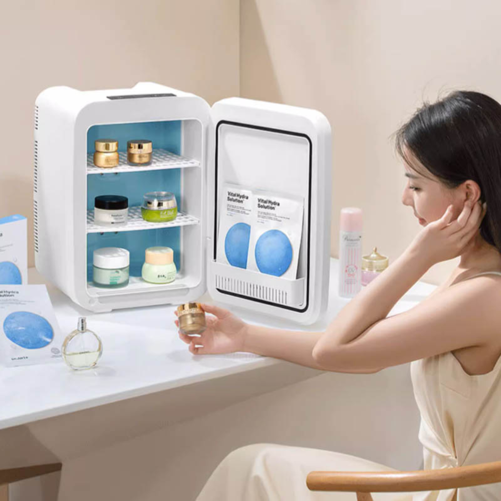 8L Portable Mini Refrigerator, Heating and Cooling Function, for Food and Cosmetics