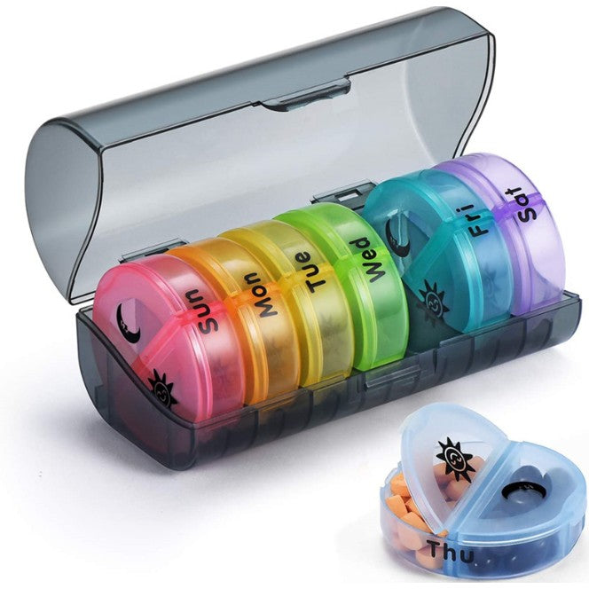 Cutie Organizare Medicamente, Saptamanala, 14 Compartimente, Compacta, Portabila