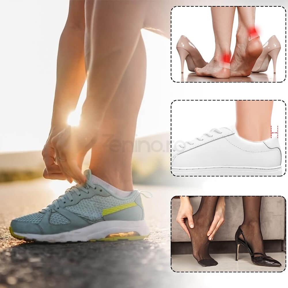 Set of 2 Cushioned Insoles, Shoe Inserts, for Heels, Corn Prevention, Universal Size, Adjustable, Black/Cream