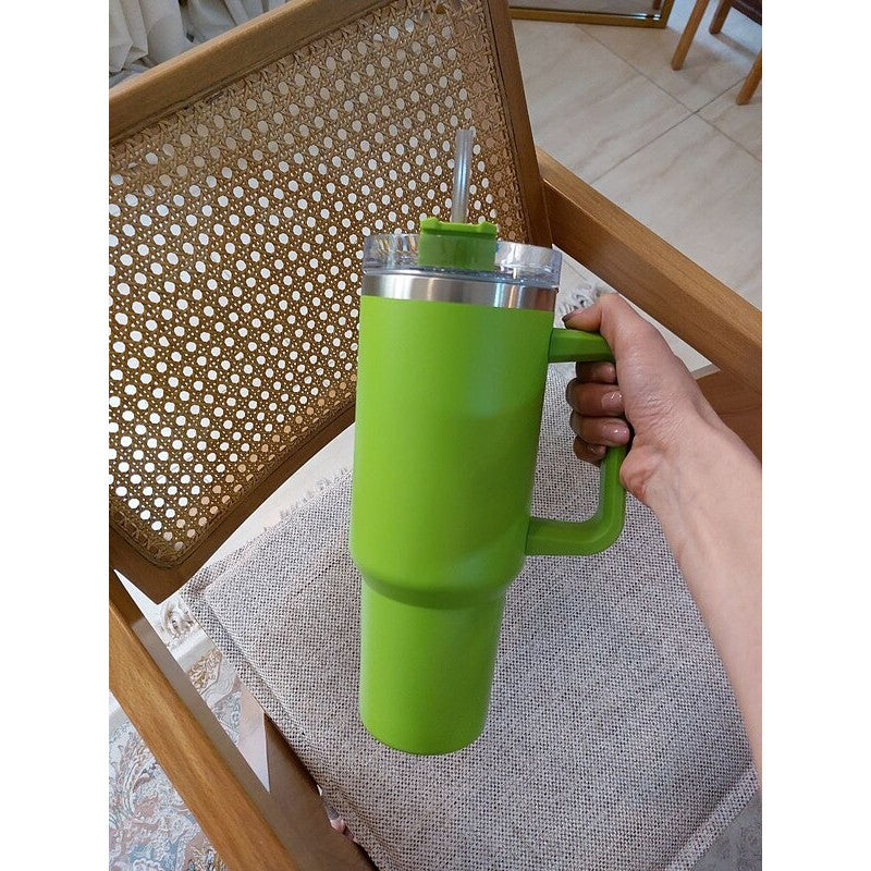 Cana Termos, Capacitate 1200ml, cu Pai, din Otel Inoxidabil
