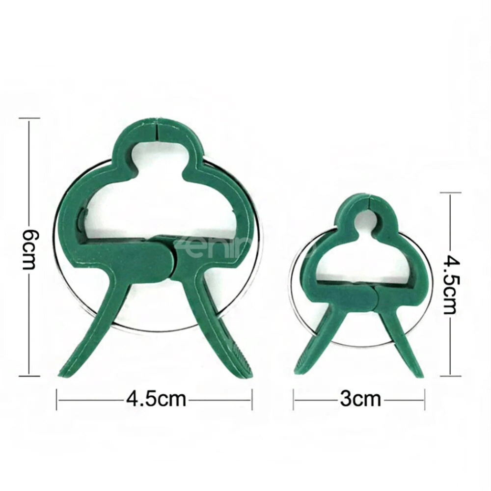 Set 108 Cleme pentru Plante, Mentine Pozitia, Doua Dimensiuni, Potrivite pentru Palisare, Rezistente, din Polipropilena, Verde