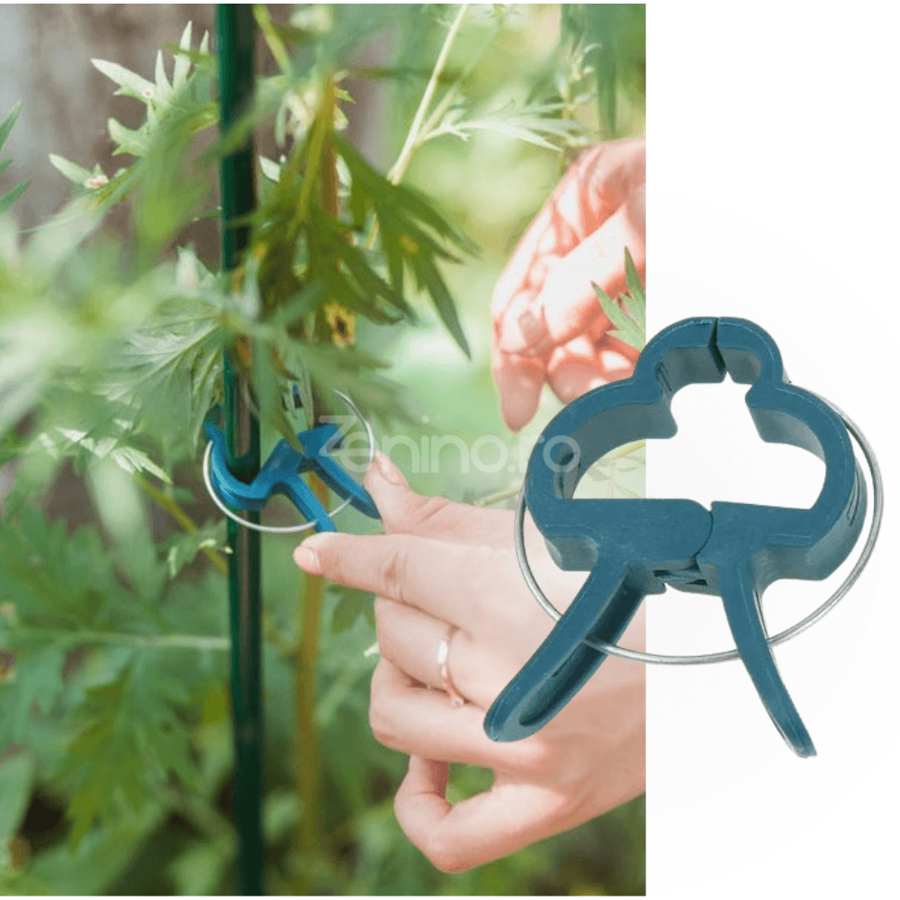 Set 108 Cleme pentru Plante, Mentine Pozitia, Doua Dimensiuni, Potrivite pentru Palisare, Rezistente, din Polipropilena, Verde
