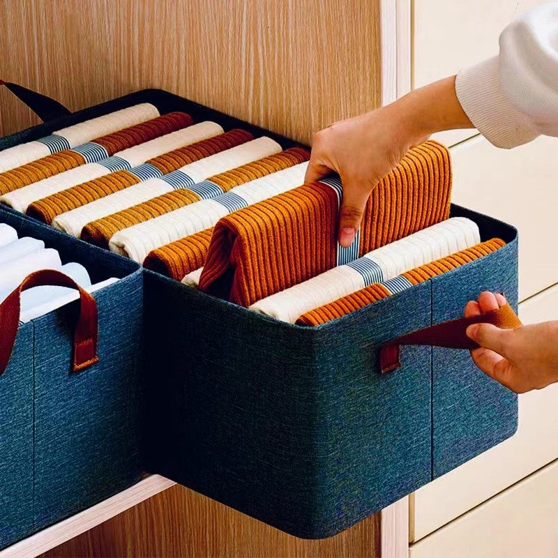 Foldable Storage Box, Made of Textile Material, Metal Frame, with Handles, 47x20x28 cm