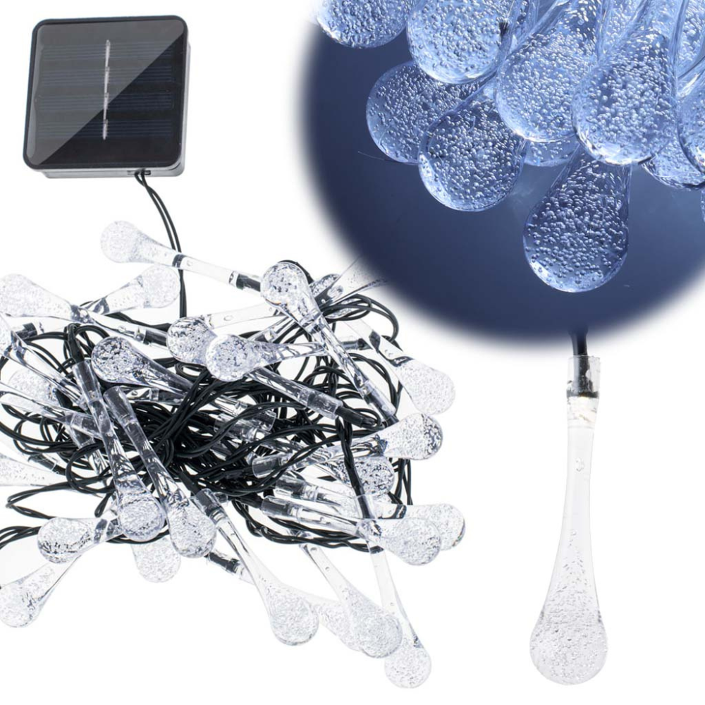 Ghirlanda cu Panou Solar, LED, IP65, Diverse Modele, Fixare in Pamant, Luminare 7 ore