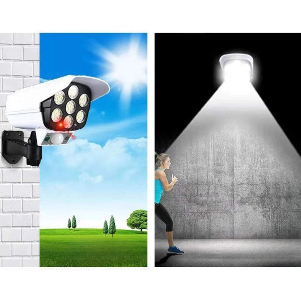 Camera de Supraveghere Falsa, Incarcare Solara, 77 Leduri, Senzor de Miscare