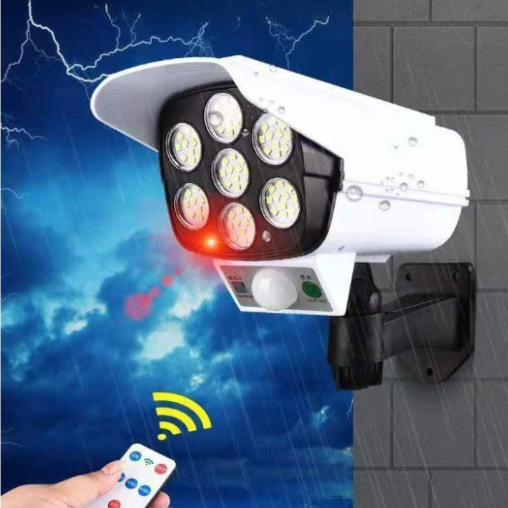 Camera de Supraveghere Falsa, Incarcare Solara, 77 Leduri, Senzor de Miscare