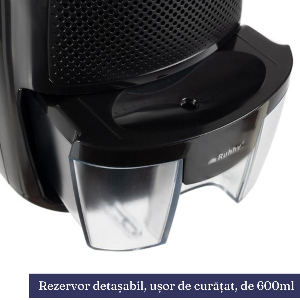 Dezumidificator Electric 22.5W, 300ml/zi, Rezervor Detasabil 600ml, Silentios, Oprire Automata