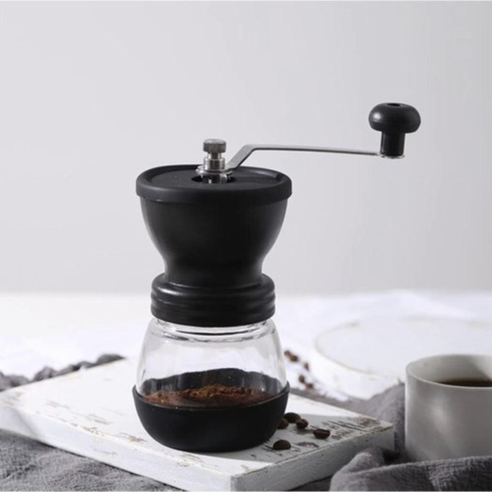 Rasnita Cafea Manuala, Reglare Macinare, 2 Recipiente 120g, Portabil