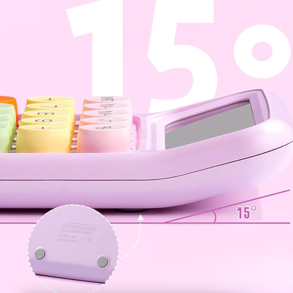 Calculator Electronic, 12 Cifre, Ecran LCD, Butoane Rotunde