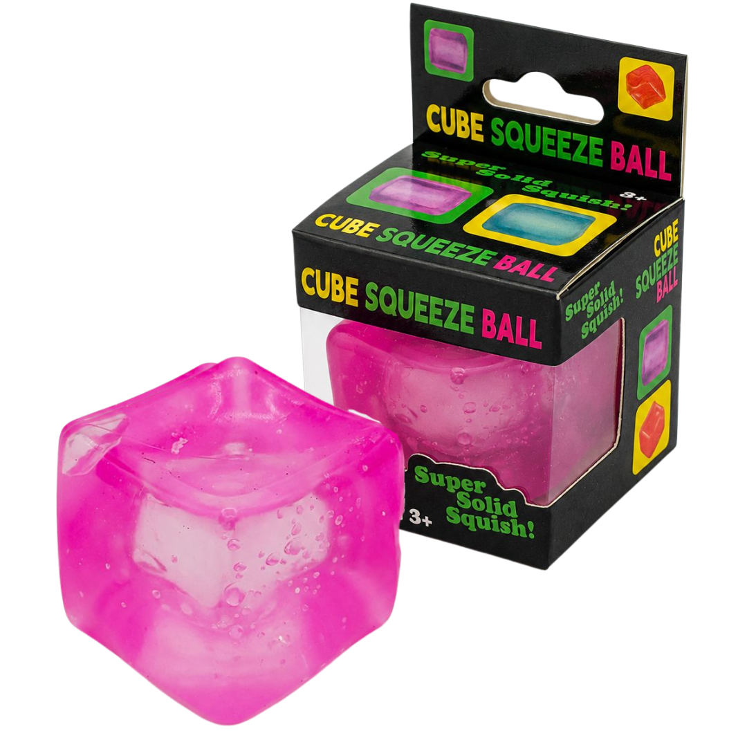 Jucarie Squishy tip Needoh, Forma Cub, Antistres Senzoriala, 5x5cm