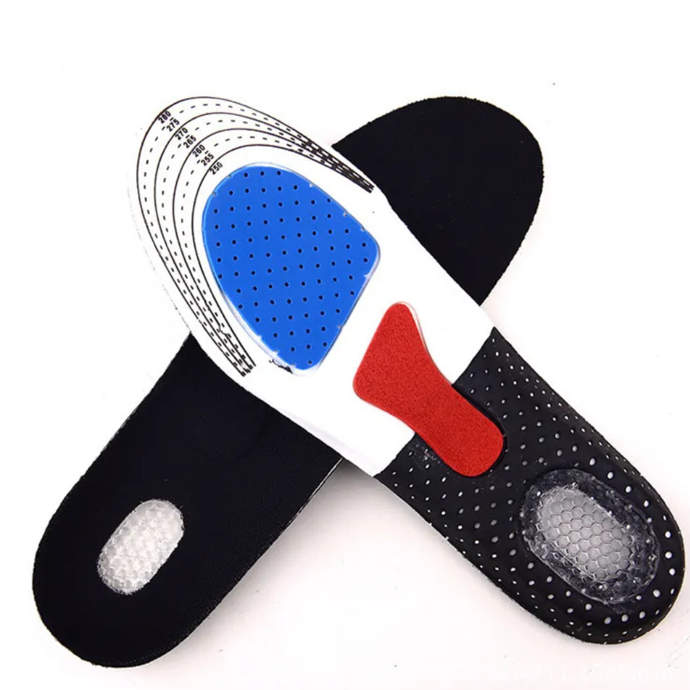 Set of 2 Memory Foam Insoles, Gel Heel Cushion, Adjustable, Universal