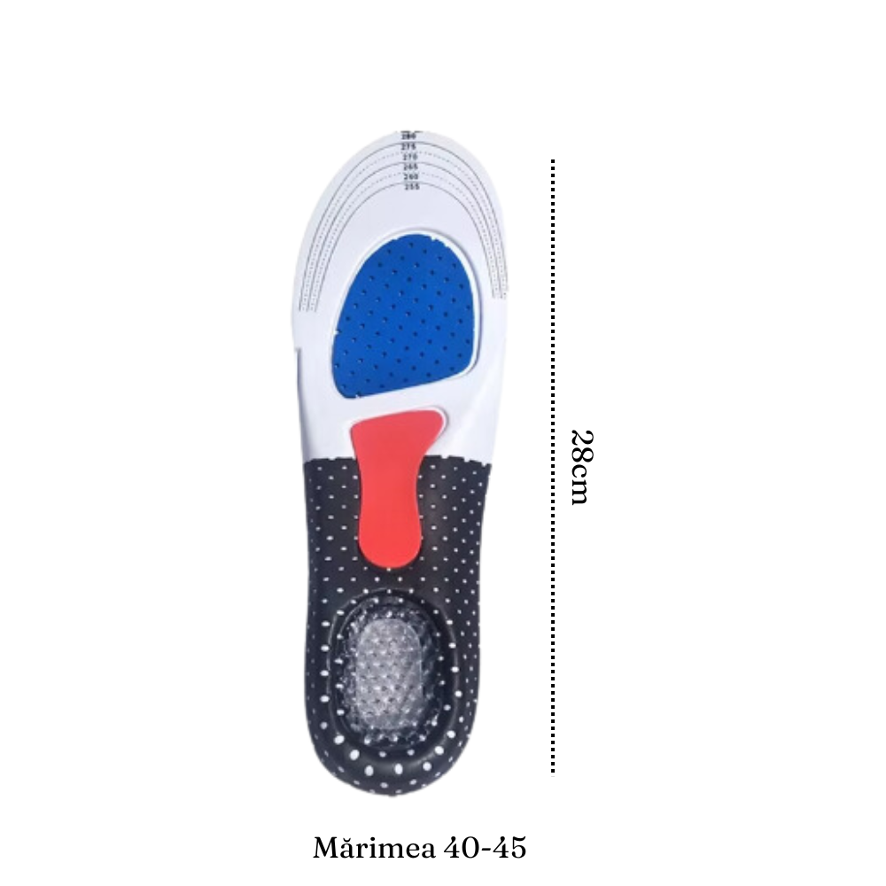 Set of 2 Memory Foam Insoles, Gel Heel Cushion, Adjustable, Universal