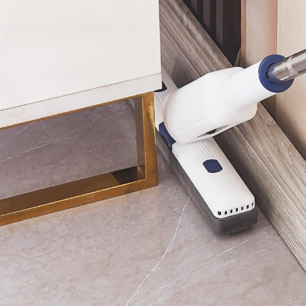 Set Mop Telescopic cu Galeata Pliabila, Burete Bumbac, Tija Reglabila, Sistem Stoarcere