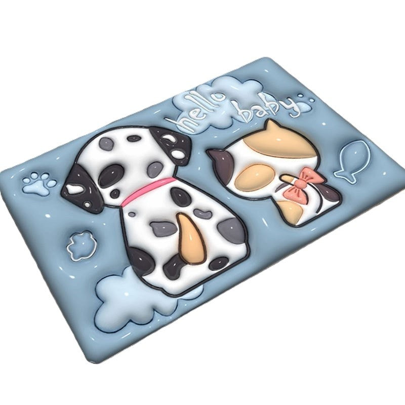 Covor de Baie, Model 3D, din Spuma, Absorbant, 40x60cm