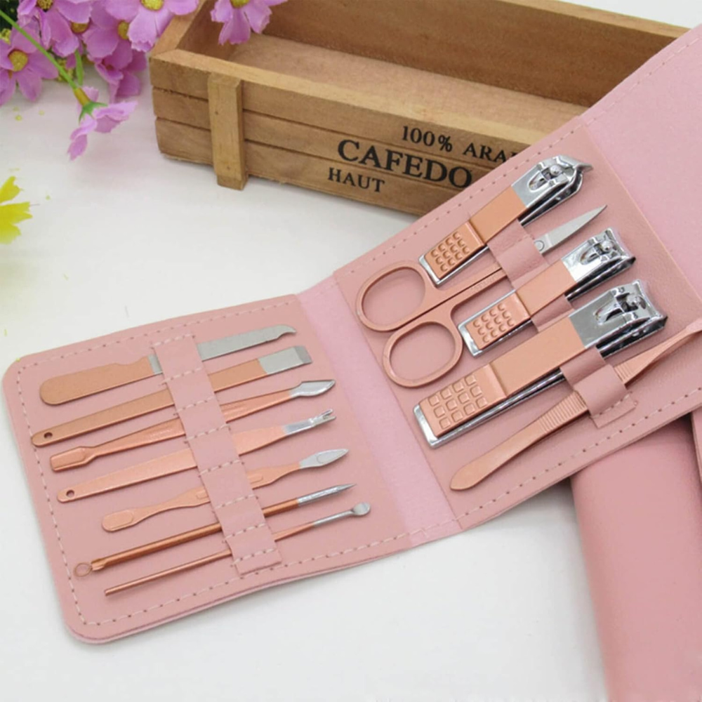 Set 16 Piese Manichiura, Pedichiura, Accesorii Pensat, pentru Cosmetica