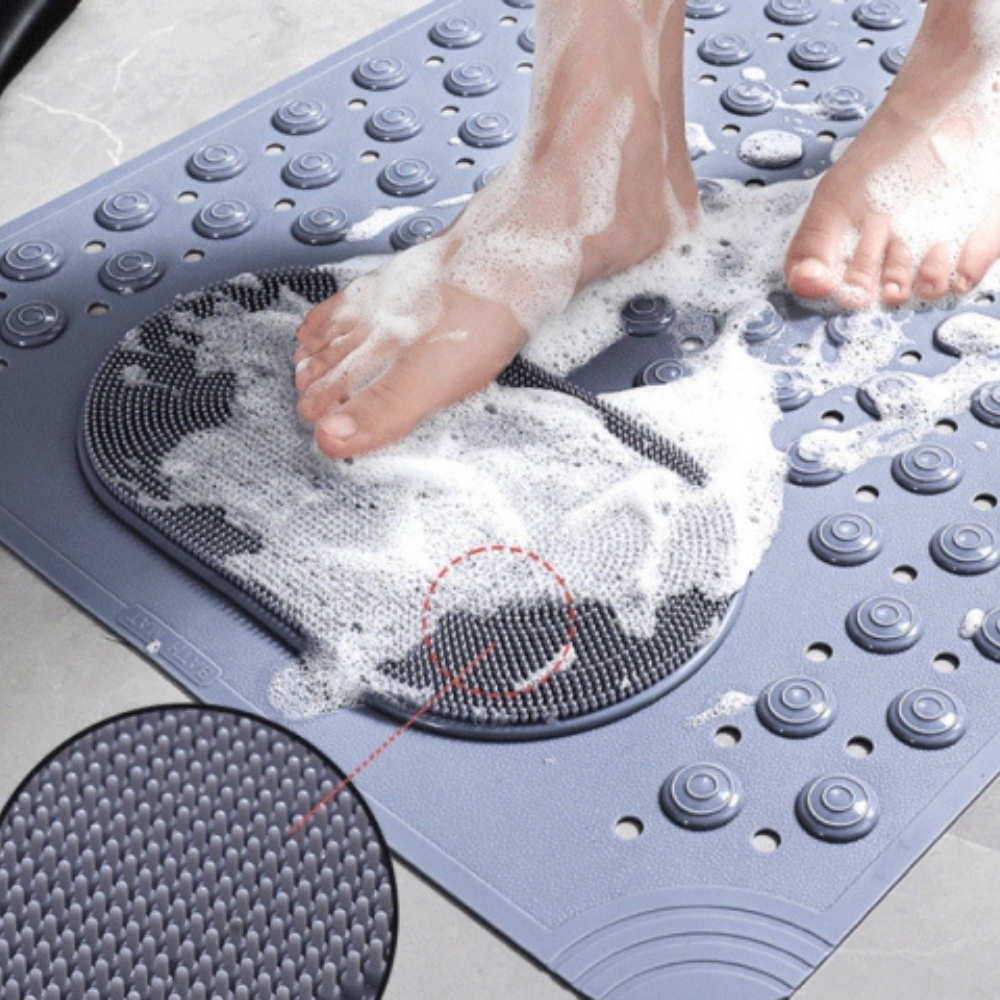 Covor de Baie Antiderapant, Prindere cu Ventuze, Terapeutic, 68x35cm