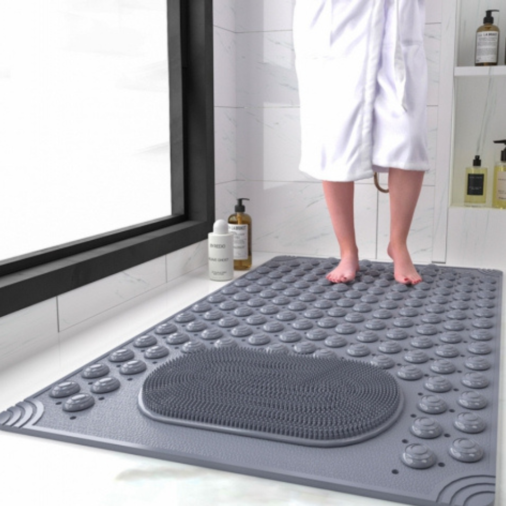Covor de Baie Antiderapant, Prindere cu Ventuze, Terapeutic, 68x35cm