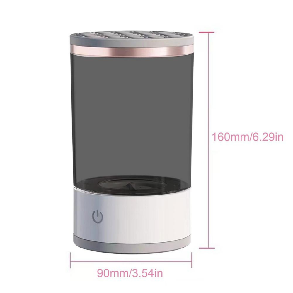 Почистващ препарат за четки за грим, преносим, 7000 об/мин, с вибрация, USB зареждане, бял