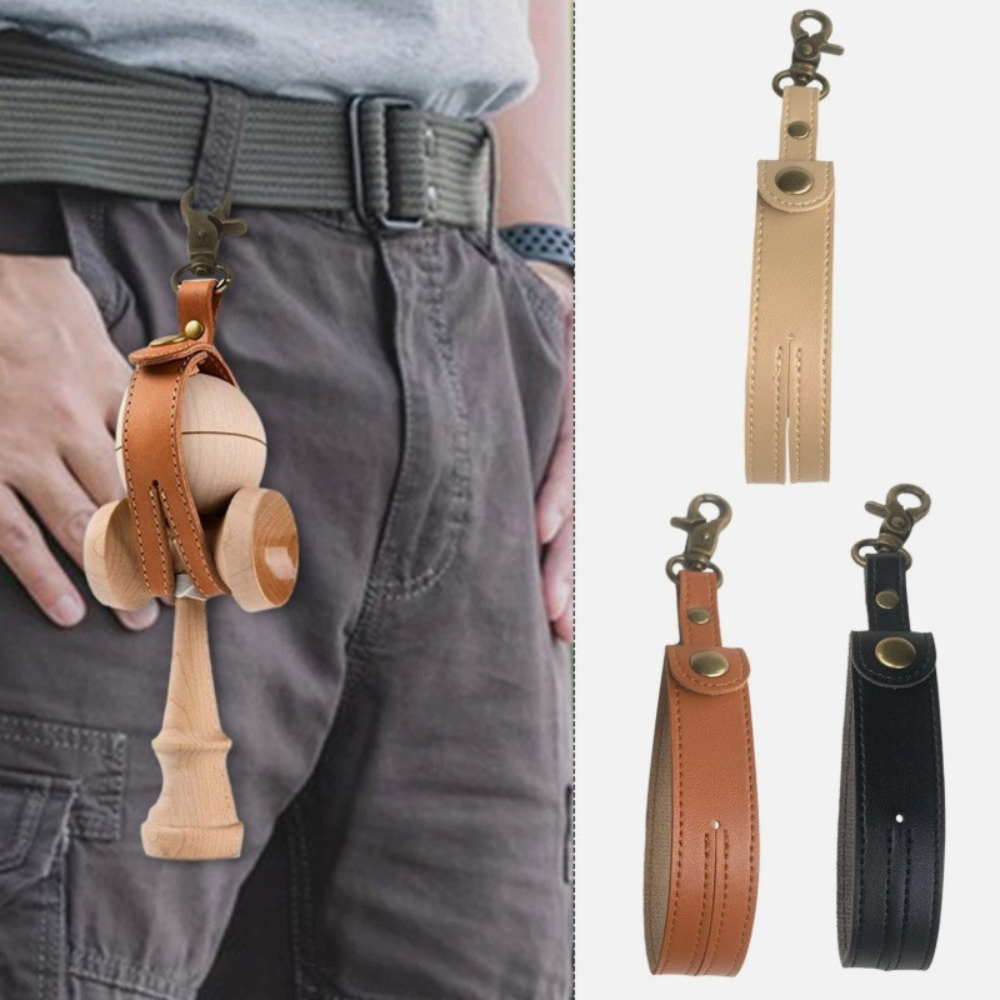 Husa Breloc Kendama, Piele Ecologica, Catarama cu Agatare