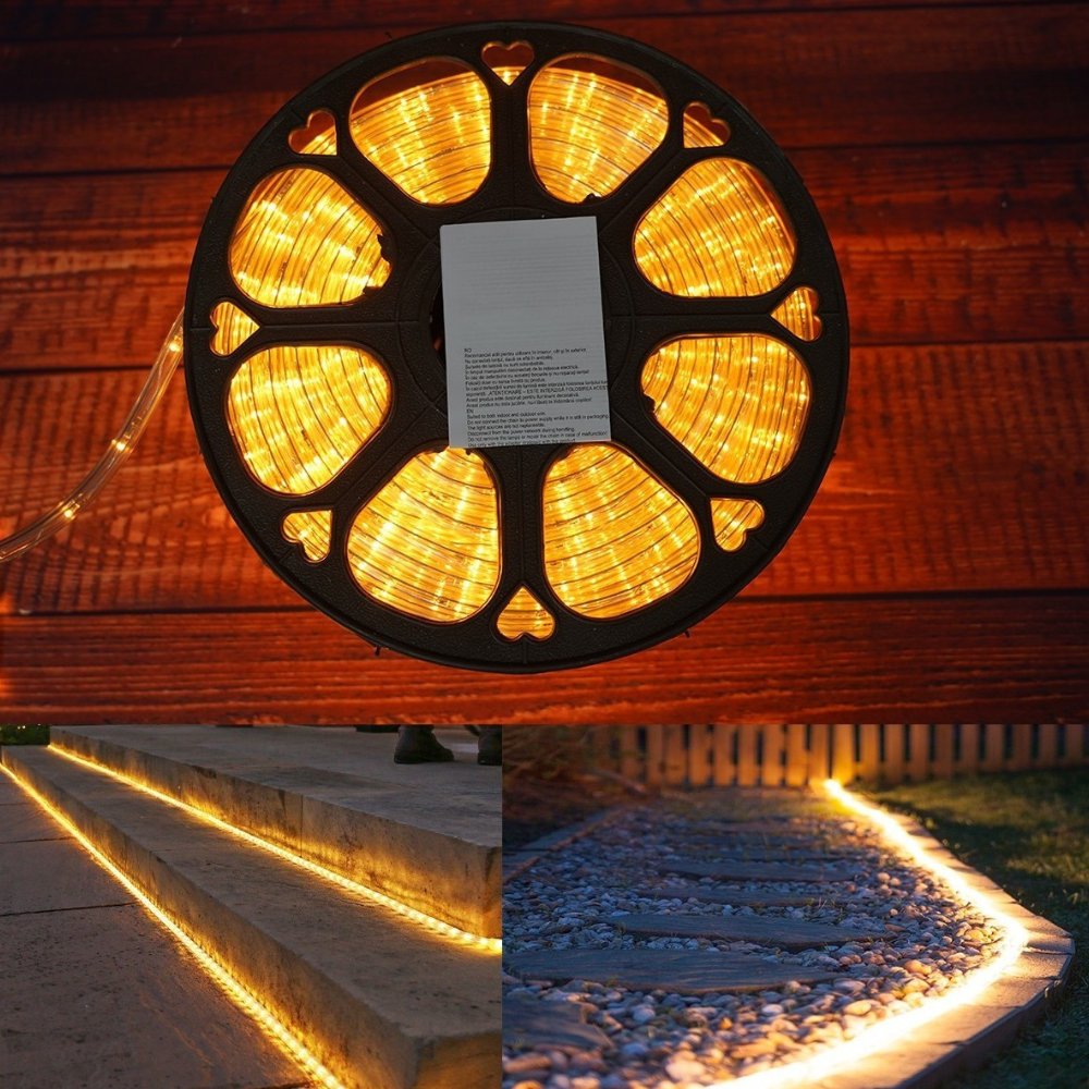 Instalatie Craciun tip Furtun, 50m - 100m, Sectionabila, 8 Jocuri de Lumini, Transformator