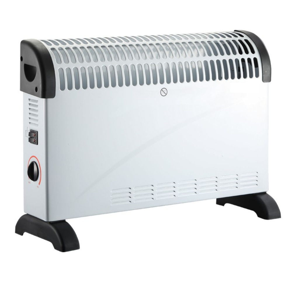 Електрически конвектор 2000W, 3 нива на мощност, термостат, защита от прегряване, 53 см, бял