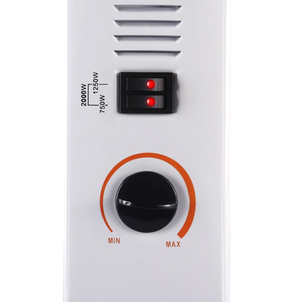 Electric Convector 2000W, 3 Power Levels, Thermostat, Overheating Protection, 53cm, White