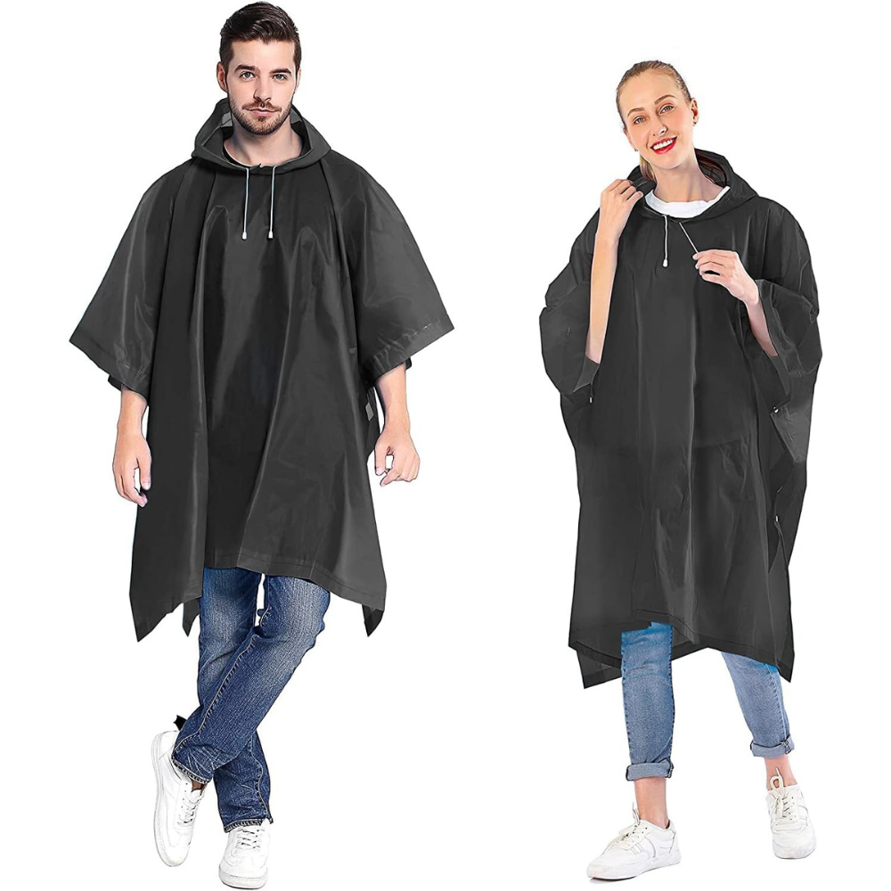 Pelerina de Ploaie, Marime Universala, Model Poncho, Prindere cu Capse, Impermeabil