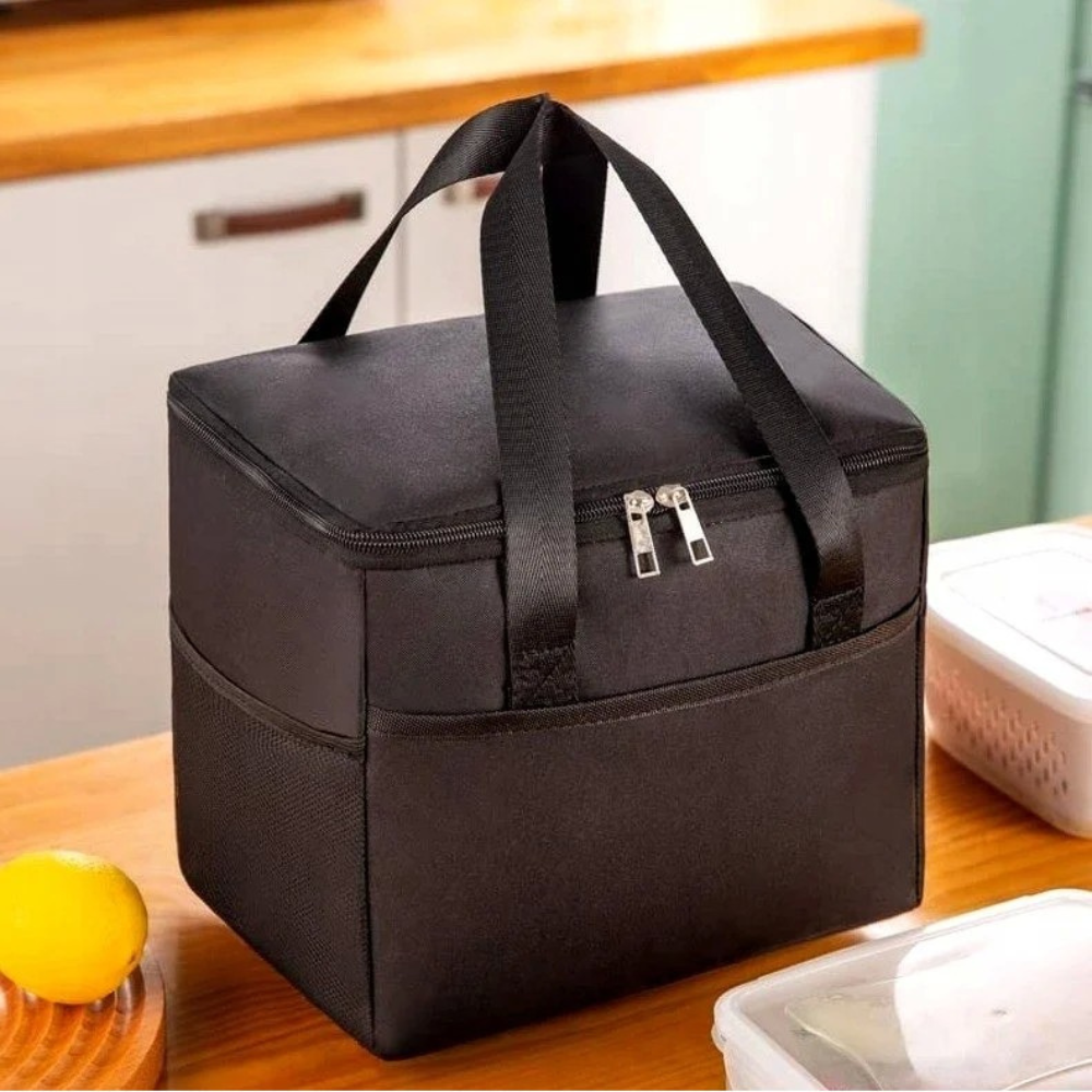 Термо чанта за обяд, 24x18x21 см, водоустойчива, странични джобове