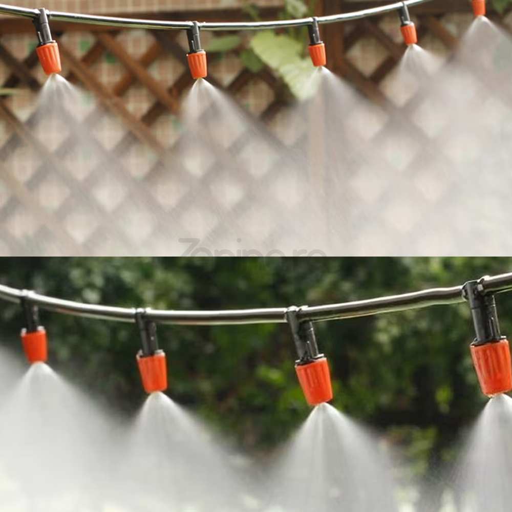 Sistem de Irigare, 10-20m, Duze Reglabile, pentru Gradina, Perdea de Apa