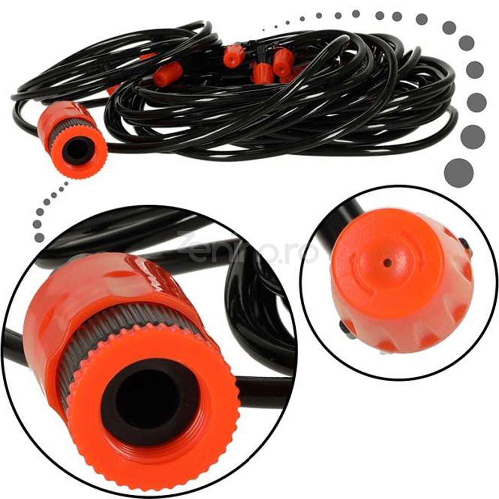 Sistem de Irigare, 10-20m, Duze Reglabile, pentru Gradina, Perdea de Apa