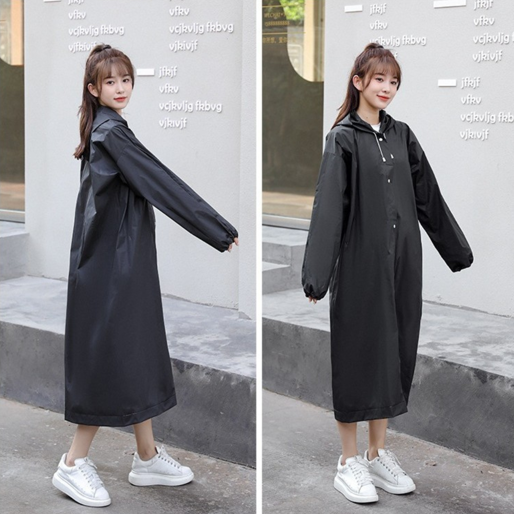 Pelerina de Ploaie, Marime Universala, Model Lung, Prindere cu Capse, Impermeabil